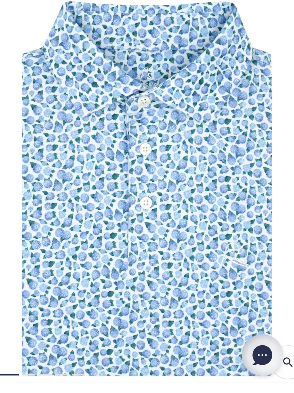 Men's Rhoback Short Sleeve Polo Shirt The Hydrangea Garden Print